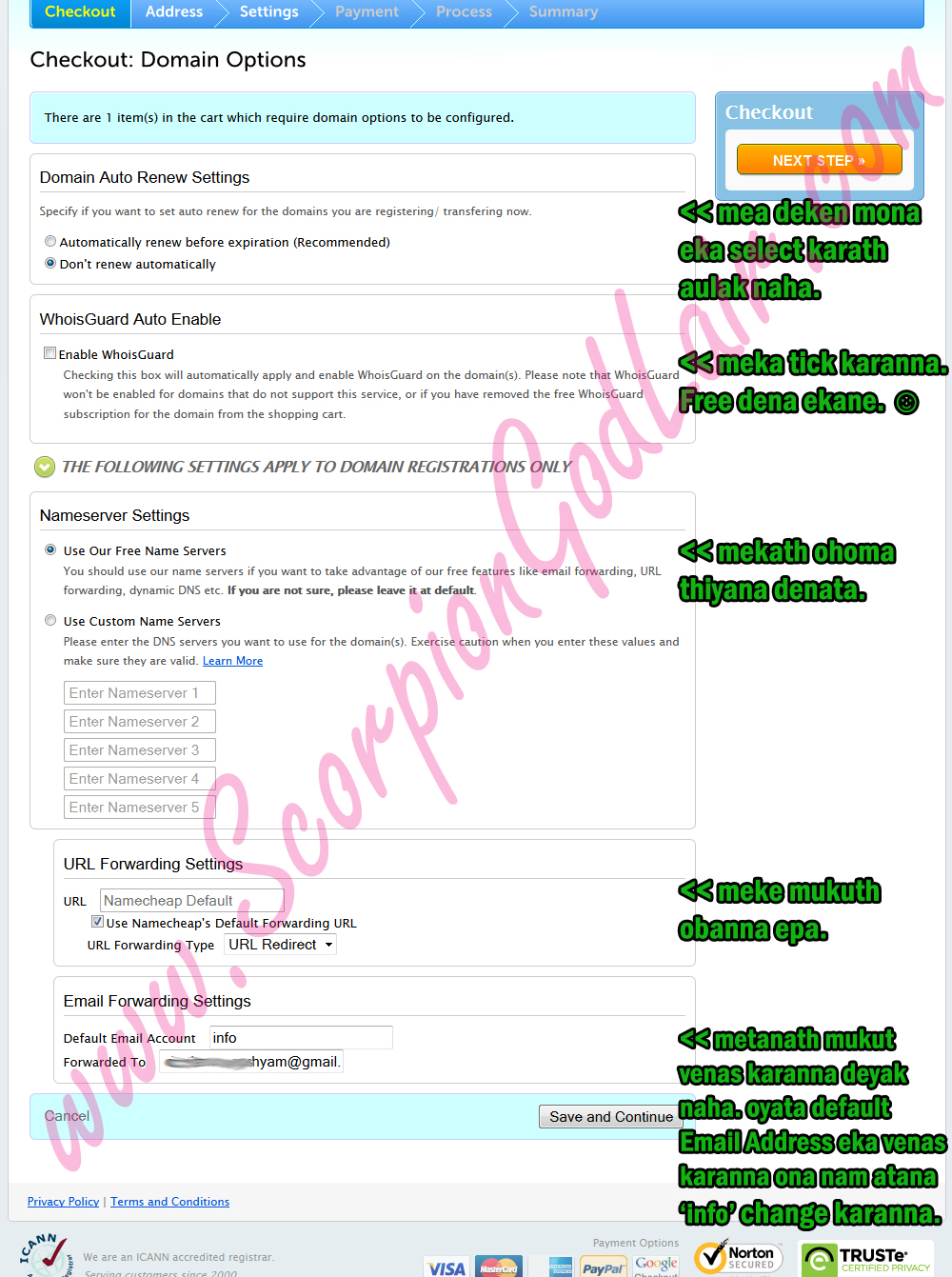 NameCheap Domain Buying Sinhala Image 6 of 7 image