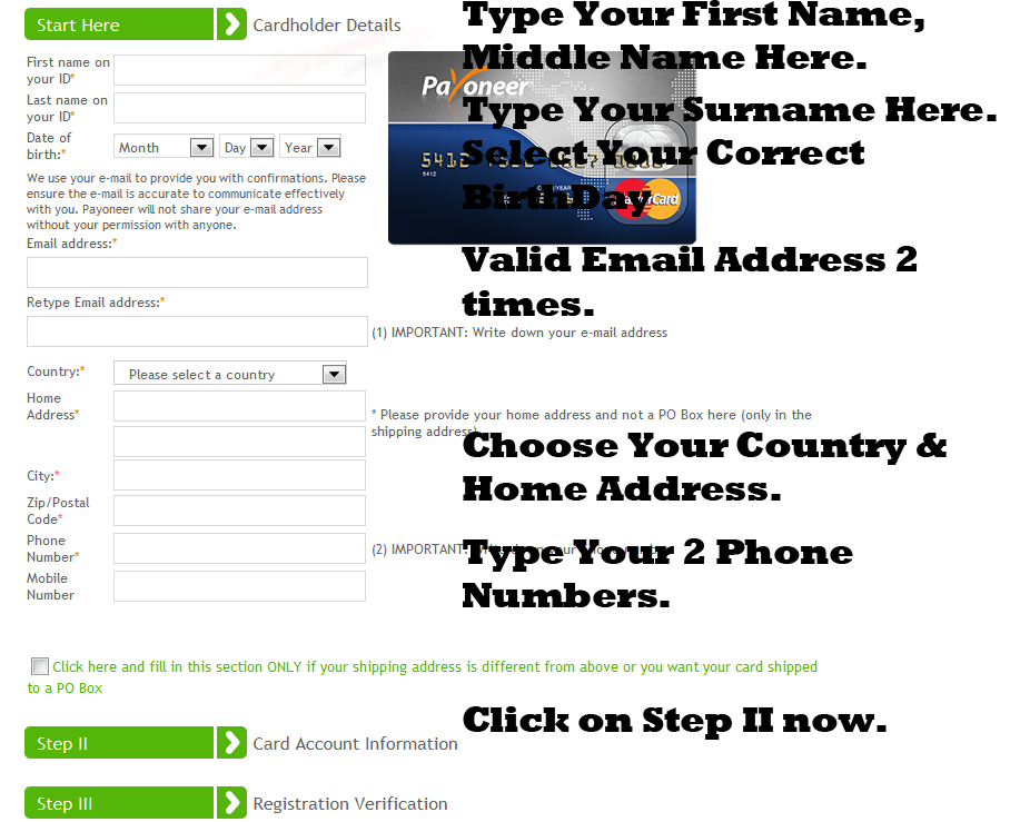 Payoneer Debit Card Application Guide 1