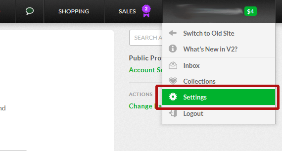 Fiverr v2 Account Settings Menu