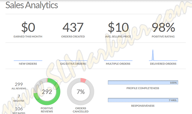 Fiverr Sales Analytics Information