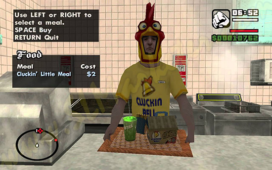 GTA San Andreas Restaurant Vomitting